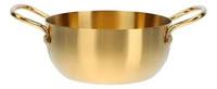 Casserole en cuivre de qualité supérieure avec deux poignées, portable, capacité 1-2L, sans revêtement, design minimaliste, compatible gaz et induction