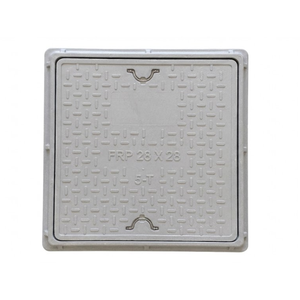 Couvercle de manhole carré en PRV durable 28 x 28 pouces, dessus solide, résistant aux UV, antidérapant, couvercle d'accès composite robuste pour usage de drainage HD - Product Image 4