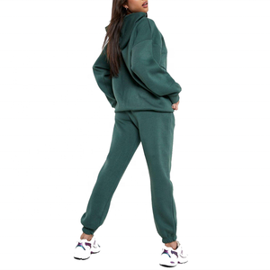 Survêtement sur mesure pour femme, sweat à capuche oversize en molleton, ensemble jogging deux pièces en coton avec pantalon - Product Image 2