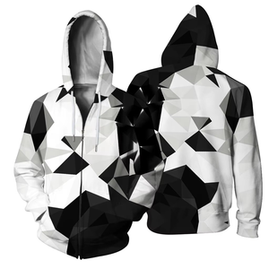 Sweat à capuche zippé personnalisé avec impression en relief pour homme, en molleton 100 % coton anti-boulochage, idéal pour l'hiver et le sport urbain - Product Image 6