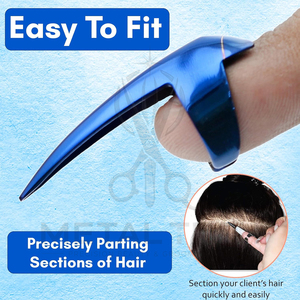 Stainless Steel Finger Braiding Hair Pick Parting <b>Tools</b> For Durable Dreadlocks Wig Quick Installation Of Human Hair Extensions - Product Image 2