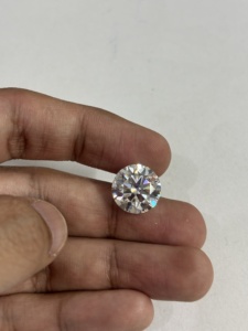 Moissanite 5-14 mm certifiée GRA, cultivée en laboratoire, clarté VVS, meilleure qualité, couleur DEF - Product Image 4