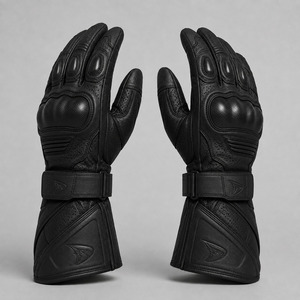 Gants de course en cuir à doigts entiers avec protection de la paume et sangle de poignet réglable pour la conduite, unisexe - Product Image 2