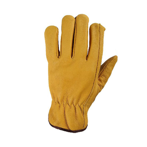 Guantes de Trabajo de Cuero, Textura Suave, Resistentes a la Abrasión, Antideslizantes, Guantes de Seguridad de Uso General, Puño Recto - Product Image 5