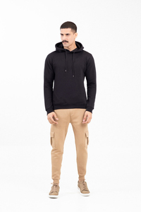 Sudadera con Capucha Negra para Hombre, Estilo Moderno, Corte Regular, Manga Larga, Informal, Transpirable, con Logotipo Personalizado, Sudadera con Capucha para Hombre 2026 - Product Image 1
