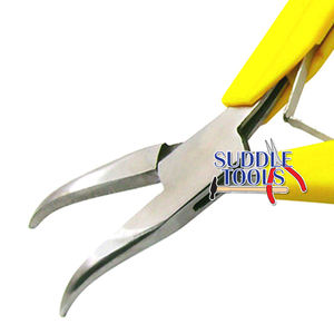 Pince à bec effilé courbé LS Light Series 120 mm en acier inoxydable léger 100 g pour la fabrication de bijoux et de montres DIY - Product Image 1
