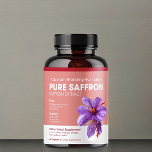 Approvisionnement direct usine : Capsules d'extrait de safran sauvage de qualité alimentaire, supplément à base de plantes, fabricant OEM sous marque privée, approvisionnement en vrac - Product Image 2