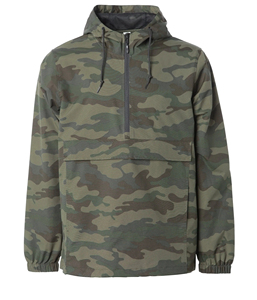 Chaqueta Impermeable Unisex con Media Cremallera, Tejido con Revestimiento de PU, Estilo Camuflaje, Venta al por Mayor Económica - Product Image 6