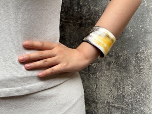 Pulsera de Moda para Mujer, Ecológica, de Material Orgánico, Color Natural, Moderna, de Cuerno de Búfalo Pulido, Regalo de Boda - Product Image 6