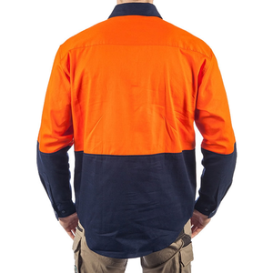 Camisa de Trabajo de Alta Visibilidad con Media Cierre de Botones, en Oferta, Estilo Australiano - Product Image 6