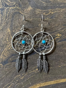 Boucles d'oreilles pendantes et clous en argent 925 avec perles turquoise pour femme (2,8 grammes) – Design unique pour un confort optimal toute la journée - Product Image 3