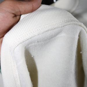 DEW CREAM <b>Mock</b> <b>Neck</b> Sweatshirt 100% GREEN Applique Embroidery wide <b>neck</b> Sweatshirt Finer Threads - Product Image 5