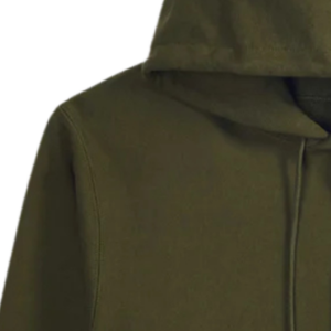 Sudadera con Capucha para Hombre, Color Verde Oliva, Corte Regular, Color Sólido, Informal, con Bolsillo Delantero, Tejido de Punto, para Otoño - Product Image 6