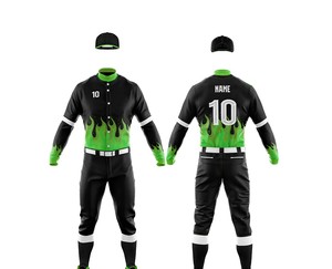 Tenues de baseball pour hommes de qualité supérieure, couleur unie, logo personnalisé imprimé, polyester respirant, séchage rapide, prix raisonnable - Product Image 4