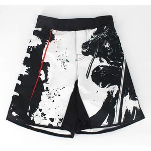Shorts MMA personnalisés unisexes en gros, shorts de grappling par sublimation, arts martiaux, polyester extensible dans quatre directions, usine OEM - Product Image 6