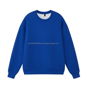 Venta al por mayor de alta calidad pulóver liso teñido de felpa en blanco Jogger blanco cuello redondo de algodón personalizado con capucha Sudadera de cuello redondo para los hombres - Product Image 4