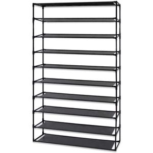 10-Tier Detachable Non-Woven Waterproof Fabric Shoe Rack Simple Assembly Space-Saving Stackable Storage Tower - Product Image 1