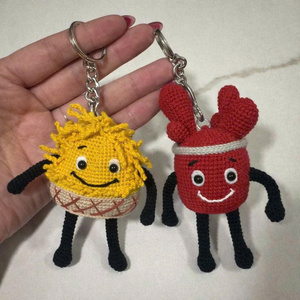 JNC Macramé, Llaveros Colgantes de Ganchillo Ligeros Personalizados, Muñeco Amigurumi, Lindo y Animado, Hecho a Mano, Regalo de Aniversario, Juguetes de Animales - Product Image 3