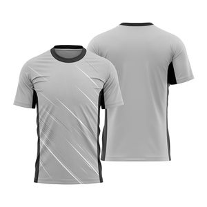 Unisex Gray Black Geometric Print Soccer Jersey Short Sleeve Crew Neck Moisture Wicking 100% Polyester Lightweight Custom - Product Image 1