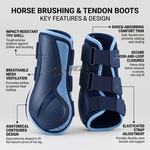 Protège-jambes fiables pour chevaux avec rembourrage doux, coutures renforcées et matériaux flexibles pour l'entraînement quotidien - Product Image 5