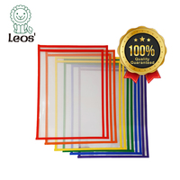 Pochettes de présentation de documents en PVC transparent robustes, imperméables, résistantes aux déchirures, réutilisables, effaçables à sec, avec logo personnalisé pour l'école et le bureau