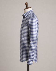 Premium Custom OEM <b>Mens</b> Cotton Plaid Gingham Long Sleeve <b>Dress</b> Shirt Manufacturer Breathable Slim Fit Male Formal Button Up - Product Image 2