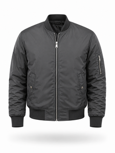 High Quality Wholesale Winter <b>Men's</b> High Street Style Stand Collar Quick Dry Nonwoven Nylon <b>Suede</b> Zipper Solid Pattern <b>Jacket</b> - Product Image 1