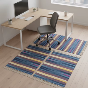 Wholesale Beautiful Cotton Handloom Cutshuttle <b>Rug</b> / Runner Assorted Designs & Assorted Colors Travel <b>Camping</b> Prayer - Product Image 1