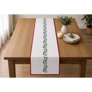New Christmas Collection Cotton Embroidered Table <b>Runner</b> For Dining Table Eye Catching Pattern with Customized Size and Print. - Product Image 5
