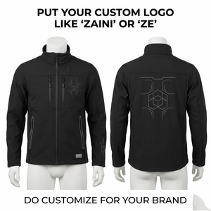 Veste Softshell en polyester et élasthanne de qualité supérieure 350 GSM, noir anthracite, design à panneaux, broderie personnalisée, logo imprimé TPU - Product Image 2
