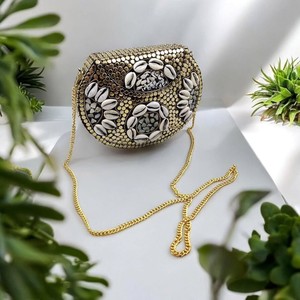 Bolso de Mano con Forma Irregular y Diseño de Elefante, Chapado en Hierro, con Correa de Cadena, Tema Animal, Teñido, Regalo de Boda - Product Image 2