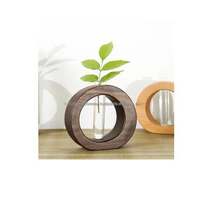 Jarrón de Madera de Bambú Tallado Tribal Rústico Moderno, Jarrón Decorativo Hecho a Mano para Flores, para la Sala de Estar, Mesa del Hogar y Decoración de Oficina - Product Image 6