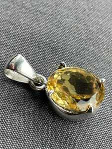 Colgante de Citrino Facetado Genuino, Plata de Ley 925, Engaste de Tensión, Citrino Amarillo Creado en Laboratorio, Chapado en Oro Vintage, Joyería para Mujer - Product Image 5