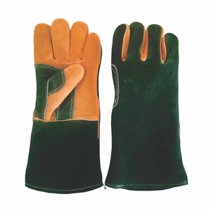 Gants de soudure en cuir de vachette pleine fleur pour la sécurité industrielle, résistants à l'abrasion et à la chaleur, pour la lutte contre les incendies, la construction et le barbecue - Product Image 4