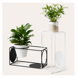 Geometric Metal Plant Stand Luxury Indoor Flower <b>Pot</b> <b>Holder</b> Modern Style Wrought Iron Shelving for Living Room and Garden Decor - Product Image 5