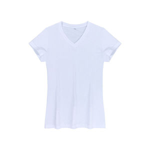 Camiseta de Algodón para Mujer, Cuello Redondo, Corte Holgado, Color Sólido, Manga Corta, Transpirable, Tejido Jersey, Estilo Casual - Product Image 2