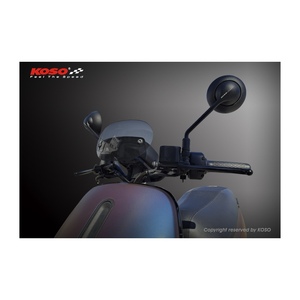 New <b>Universal</b> Plastic Aluminum Alloy Black Scooter Rearview Mirror Convex Wide Angle Motorcycle Side Mirror Replacement <b>Part</b> - Product Image 4
