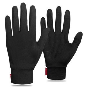 Gants de cyclisme à doigts entiers gris-vert antidérapants unisexes pour l'été - Product Image 1