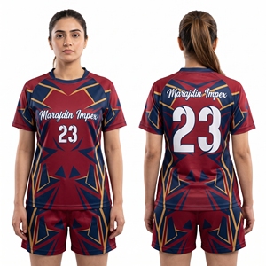 ชุดยูนิฟอร์มรักบี้แบบสั่งทำพิเศษ ชุดเสื้อรักบี้ซับลิเมชั่นสำหรับผู้หญิงและผู้ชาย ชุดทีมรักบี้ลีกเซเว่น เสื้อและกางเกงขาสั้นสำหรับฝึกซ้อม ผู้ผลิต - Product Image 5