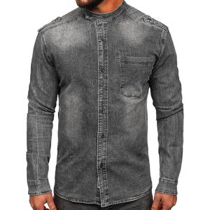 Veste zippée délavée à l'acide multi-poches de haute qualité Veste en jean personnalisée Vestes de moto d'été - Product Image 2