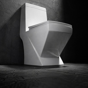 Inodoro Contemporáneo de Una Pieza con Taza Alargada, Montado en el Suelo, de Porcelana, con Doble Descarga y Sifón, Ecológico y Fácil de Limpiar - Product Image 3