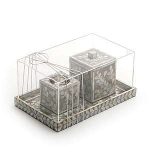 Ensemble brûleur à bakhoor NovaShell avec incrustation de nacre, porte-encens de luxe en coquille irisée pour la maison moderne et les cadeaux haut de gamme - Product Image 2