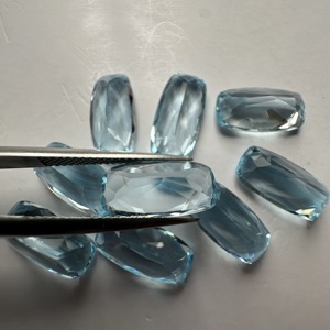 TOPAZO AZUL CIELO TFH, CORTADO EN COJIÓN LARGO, TAMAÑO 7 X 14, PAQUETE DE 9 PIEZAS Y 42 CATAVORTELES, pulido y para la fabricación de joyas, increíble piedra semipreciosa - Product Image 4
