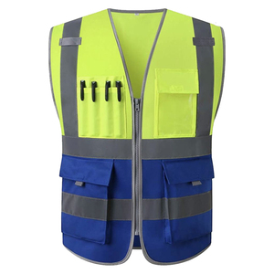Chaleco de Seguridad de Alta Visibilidad Elite Vanguard International, Reflectante, Ecológico, de Poliéster, Unisex, para Trabajo, con Múltiples Bolsillos - Product Image 1