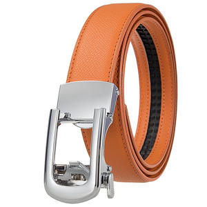 Cinturones Automáticos de Doble Anillo con Hebilla Dorada de 31MM para Mujer, Cinturón de Cuero Genuino con Trinquete para Hombre, Cinturón de Fábrica con Logotipo Personalizado - Product Image 4