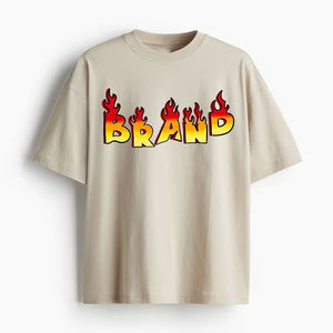 เสื้อยืดโอเวอร์ไซส์ผู้ชายคุณภาพสูง 300 กรัม ผ้าโพลีเอสเตอร์/คอตตอน ทรงบ็อกซี่ ระบายอากาศได้ดี เนื้อผ้าหนา สีพื้น เรียบง่าย สไตล์สตรีทแวร์ - Product Image 3