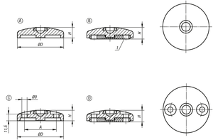 PLACA ANTIDESLIZANTE K0416, TAMAÑO: 60, FORMA: B, ACERO INOXIDABLE, D=59 - Product Image 5