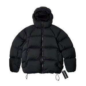 Chaqueta Acolchada con Capucha para Hombre, Estilo Casual, Color Negro, Talla Grande, con Logotipo OEM Personalizado - Product Image 1