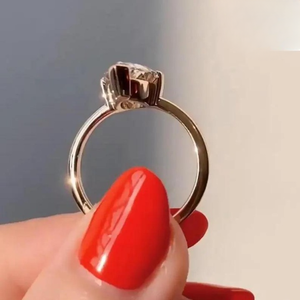 Bague de fiançailles certifiée IGI, 1 carat, taille poire, clarté VS1, couleur F, or massif 18 carats, style solitaire, pour femme - Product Image 3