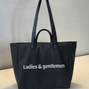 Sac fourre-tout tendance en cuir PU noir avec broderie, grande capacité, sac à bandoulière portable pour les trajets quotidiens et le shopping en voyage - Product Image 5